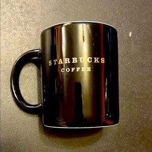 Vintage Starbucks Glossy Black Coffee Mug